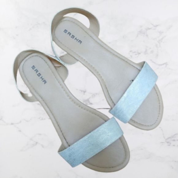 Sasha Fabiani Shoes - Slide sandals faux snakeskin size 10 wide